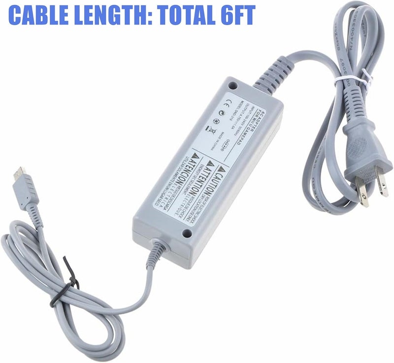 CJP-Geek Home Wall Charger Adapter Power Supply Replacement for Nintendo Wii U Gamepad Grey - Image 3